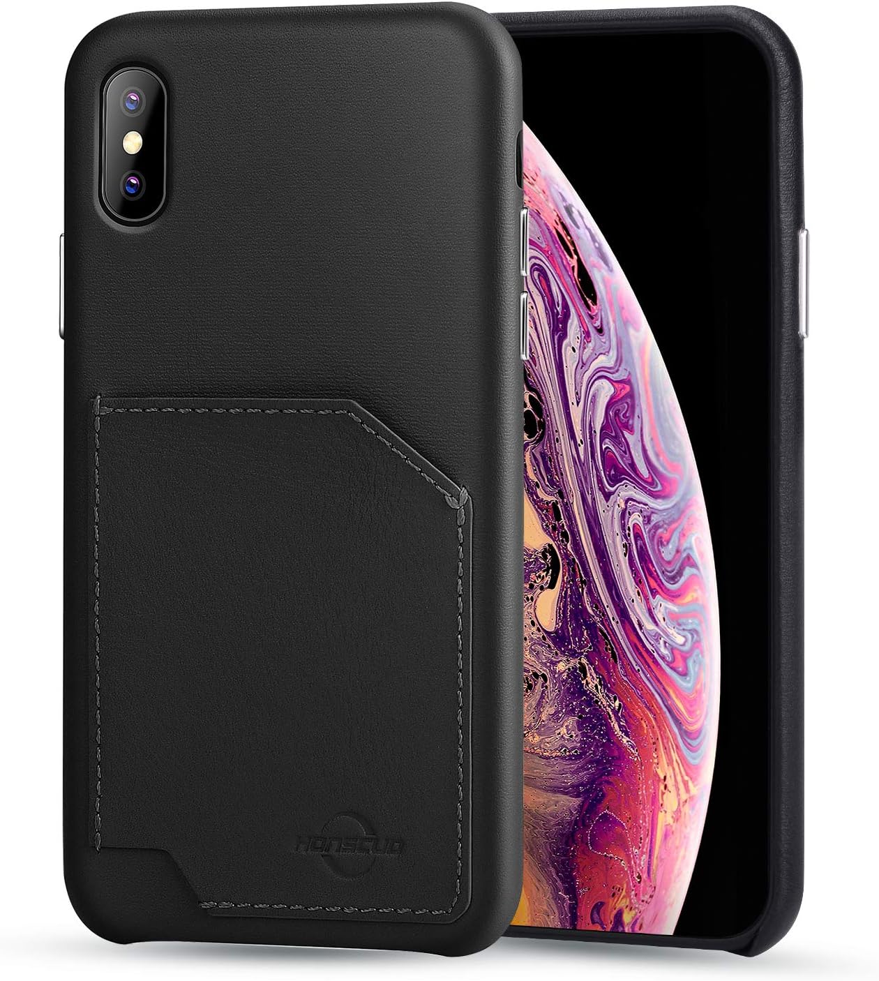 HONSCUD iPhone X/XS Wallet Case, RFID Blocking Premium