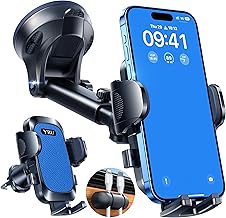 2026 Military Class: Mobile Phone Holder Car Upgrade, Strong Suction Cup & Ventilation Clip, Mobile Phone Holder Car 360° Mobile Phone Holder Car on Dashboard Disc for iPhone 17 16 15 14 13 Pro Max