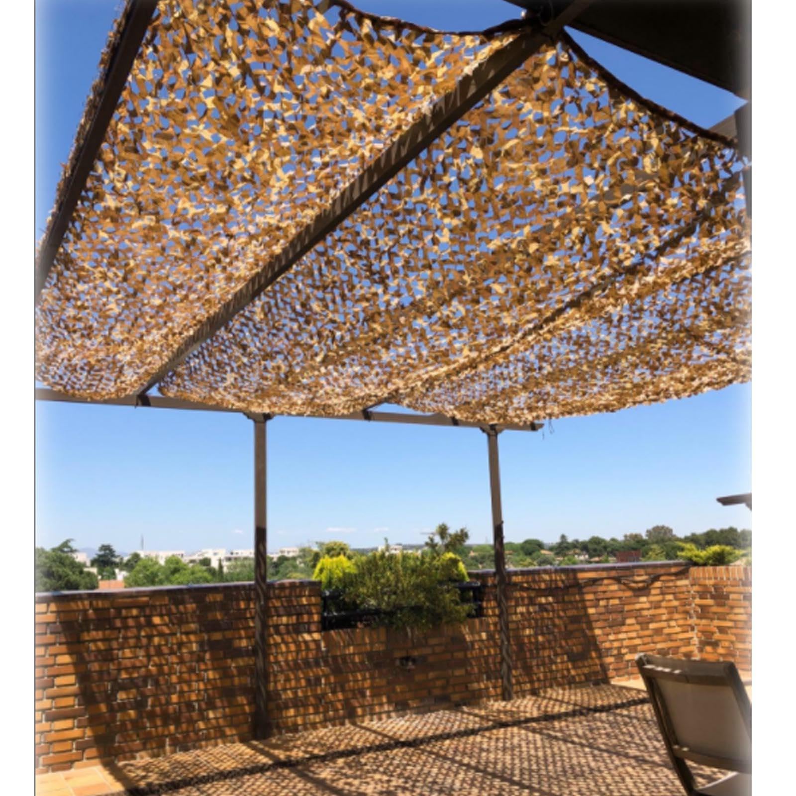 Deserto Rete Mimetica per Ombrellone,Rete Mimetica per Caccia,Rete Militare Rinforzata,Tessuto Oxford,per Campeggio Tiro Nascondersi Decorativo,2x2m 2x3m 3x3m 3x4m 4x5m,Desert-1.5x3m/4.9x9.8ft