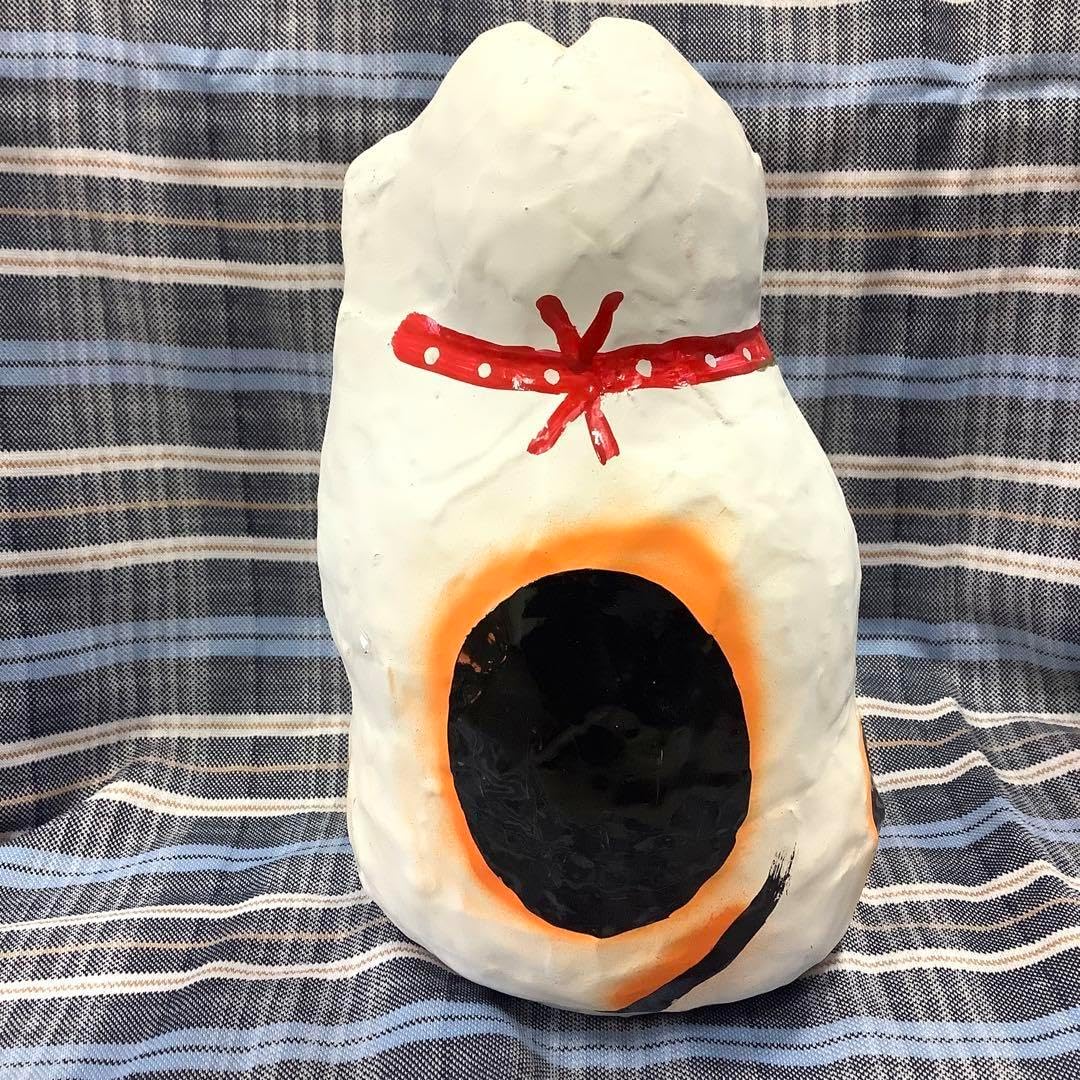 伝統工芸品 郷土玩具 多摩張り子 招き猫 ダルマ抱き猫 d01 伝統工芸品 鯛