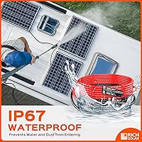 Vista 2 de RICH SOLAR Cable de extensión de panel solar negro de calibre 10, 10 AWG, 10 pies, color rojo + 10 pies, cable de extensión de panel solar negro