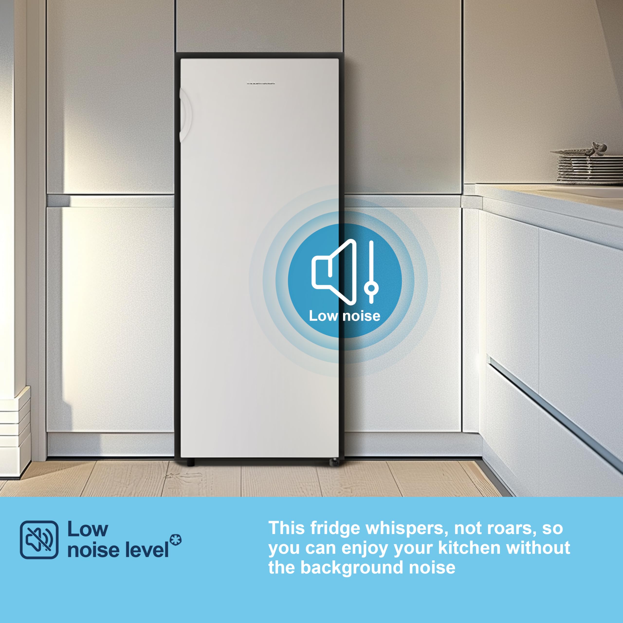 Fridgemaster MTL55242E Freestanding Upright Larder Fridge, Reversible Door, 242 Litre, 55cm Width, White, E Rated — view 6