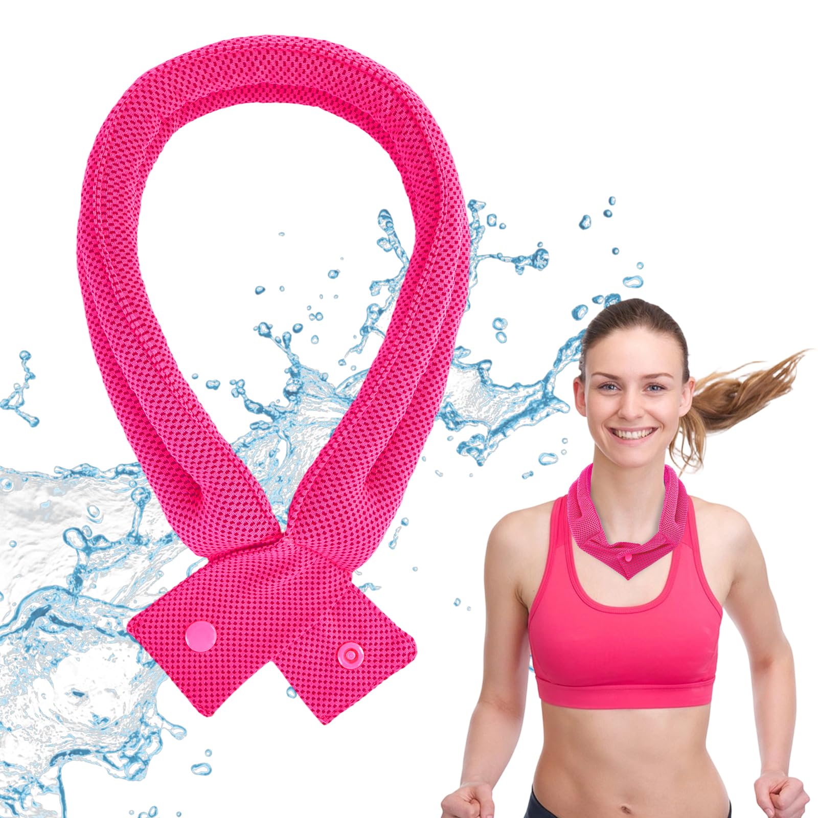 Bufanda Refrescante para el Cuello, Pañuelo Refrescantes Verano Deportiva, Foulard Refrescantes para el Calor Hombres y Mujeres, para Actividades en Interior y Exterior (Azul) — view 12