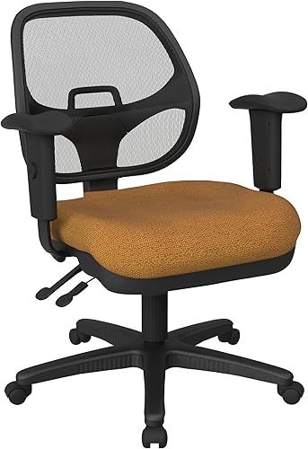 Miniatura 16 de Office Star ProGrid - Silla de oficina ergonómica ajustable con soporte lumbar integrado y brazos acolchados, color negro icono Negro (Icon