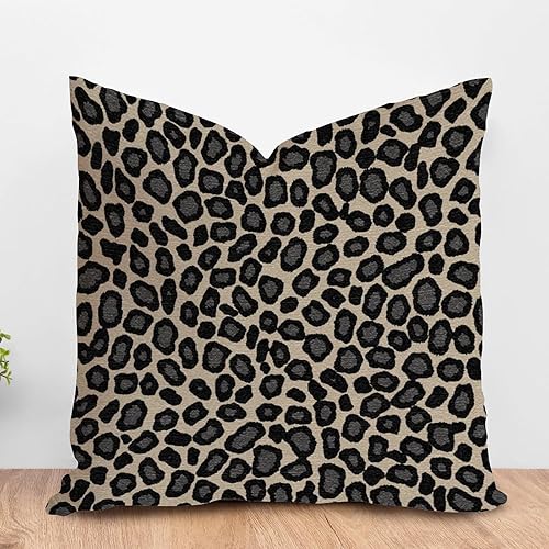 Vista 107 de Funda de cojín con estampado de guepardo rosa intenso, cojín cuadrado con estampado de animales fucsia, funda de almohada decorativa para el hogar