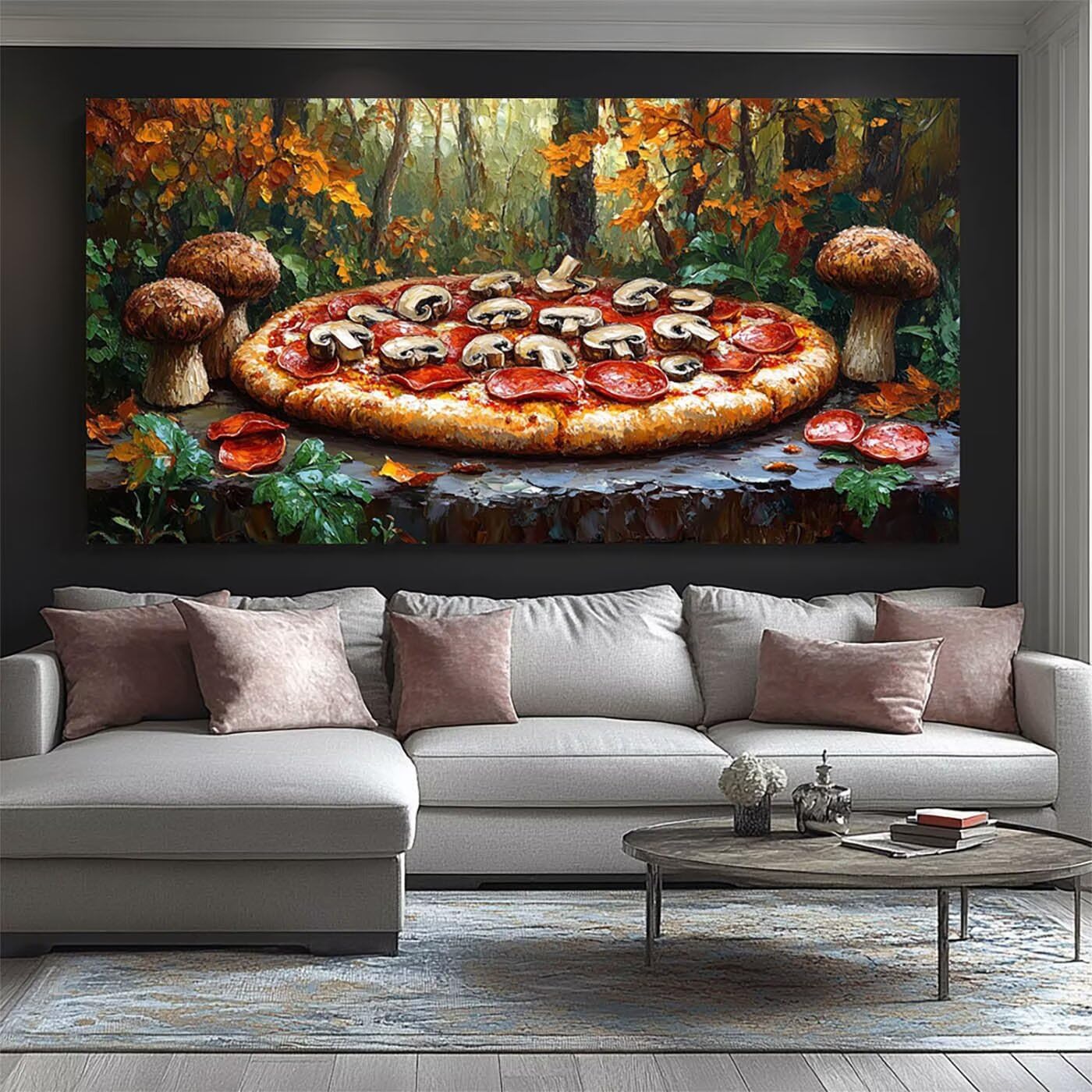 Zestawy sztuki diamentowej dla dorosłych, grzyby, malarstwo diamentowe, 5D, DIY, zestawy sztuki ściennej dla dorosłych, pełne wiercenie pizzy po numerach, 203 x 101 cm, kryształ górski, haft