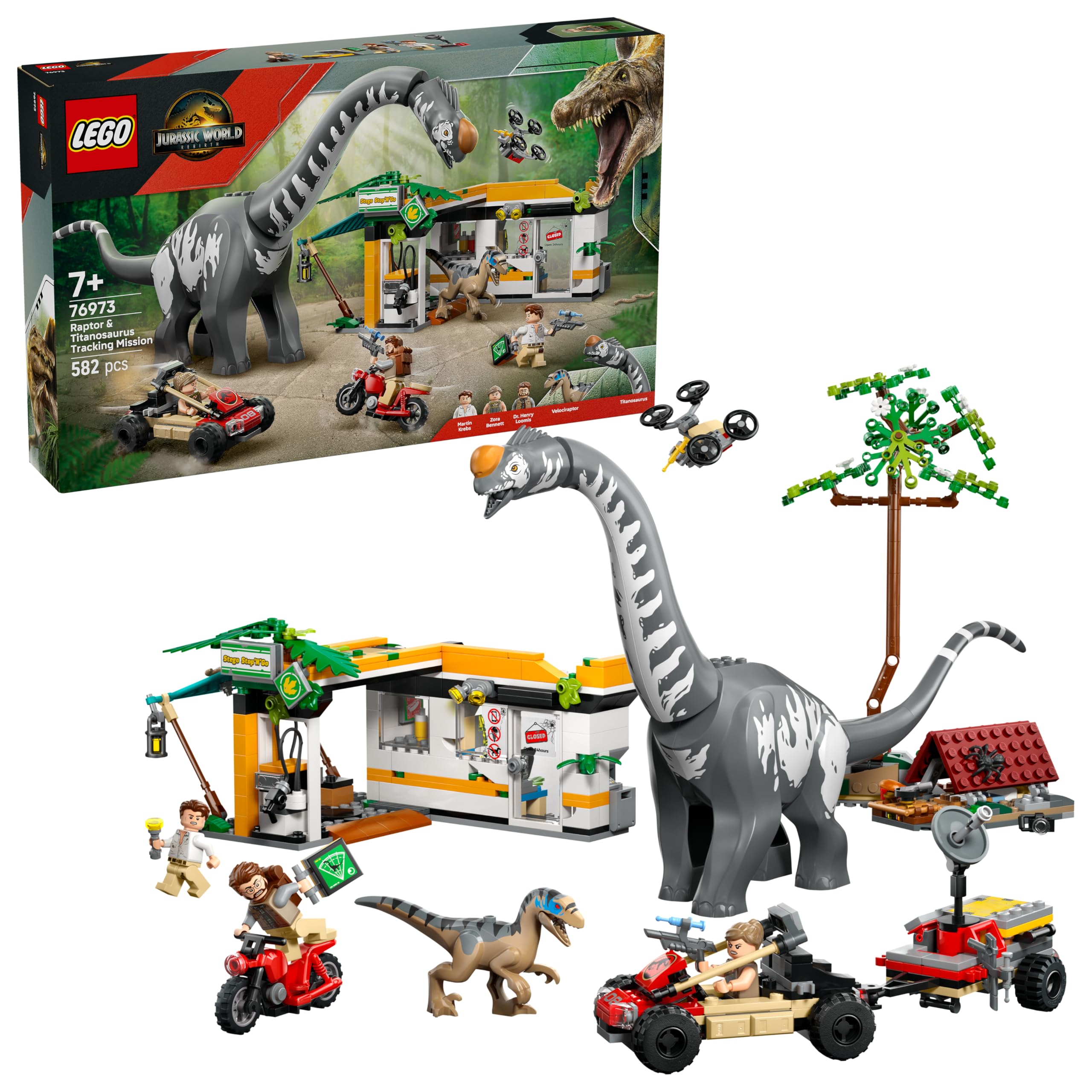 LEGO Jurassic World Raptor & Titanosaurus Tracking Mission