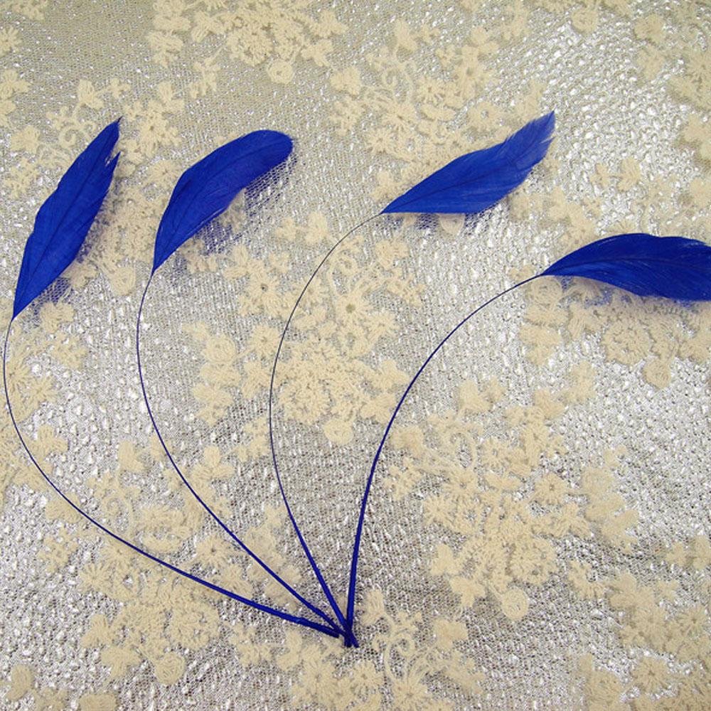 69 Colours Choices 5/7" Loose Stripped Coque Feathers for Millinery Hats Trimming Fascinators Craft Decorating Dancing Costume Making (Sapphire #32, 10pcs) โ image 1