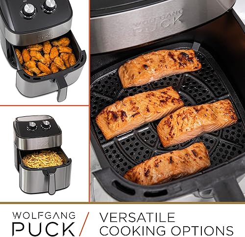 Miniatura 4 de Wolfgang Puck Freidora de aire de acero inoxidable antiadherente de cerámica de 9.7 cuartos de galón (renovada)