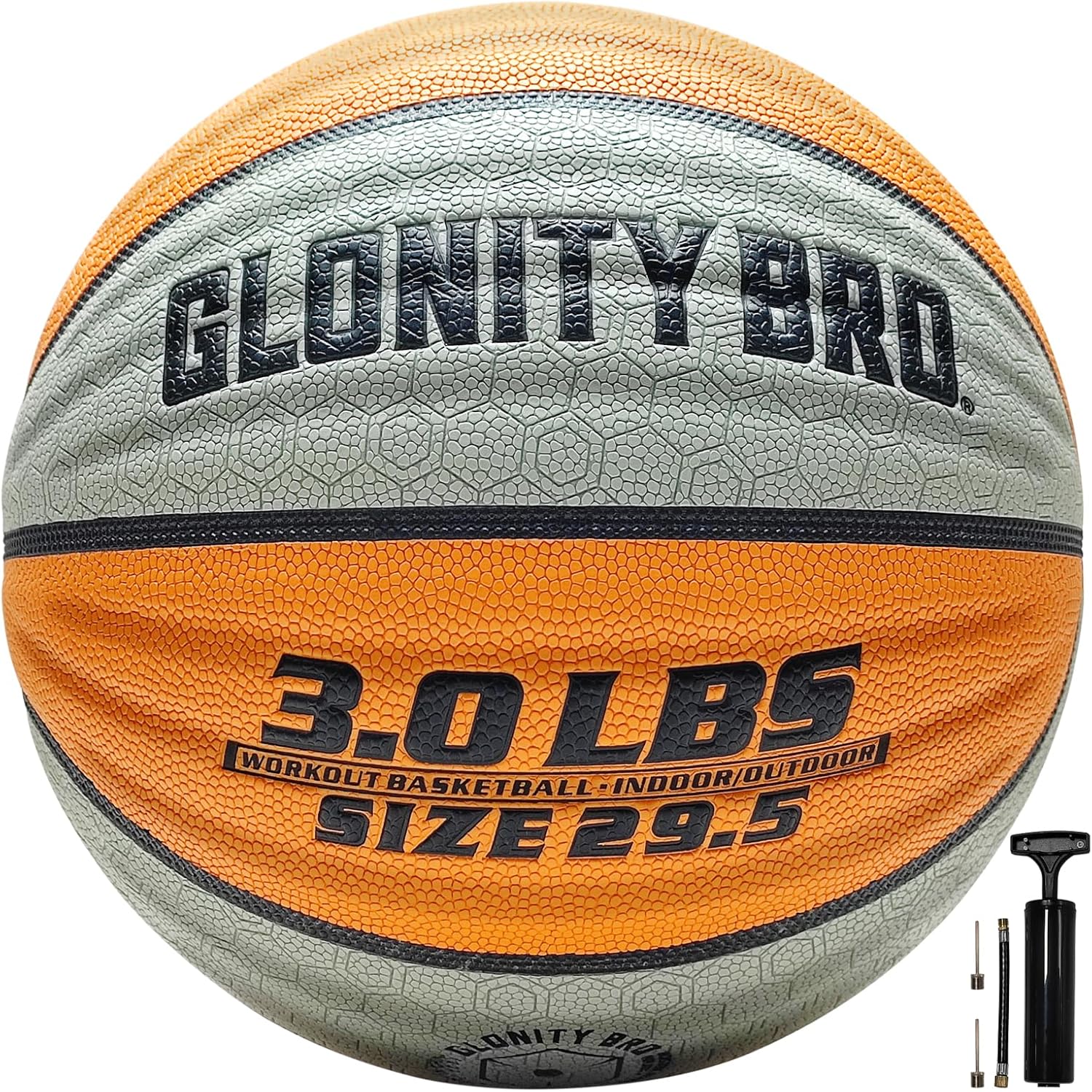 Weighted Basketball Non-Slip 28.5"/29.5", 2.2LBS/3LBS, Outdoor/Indoor Heavy Training Ball, Used to Increase Strength