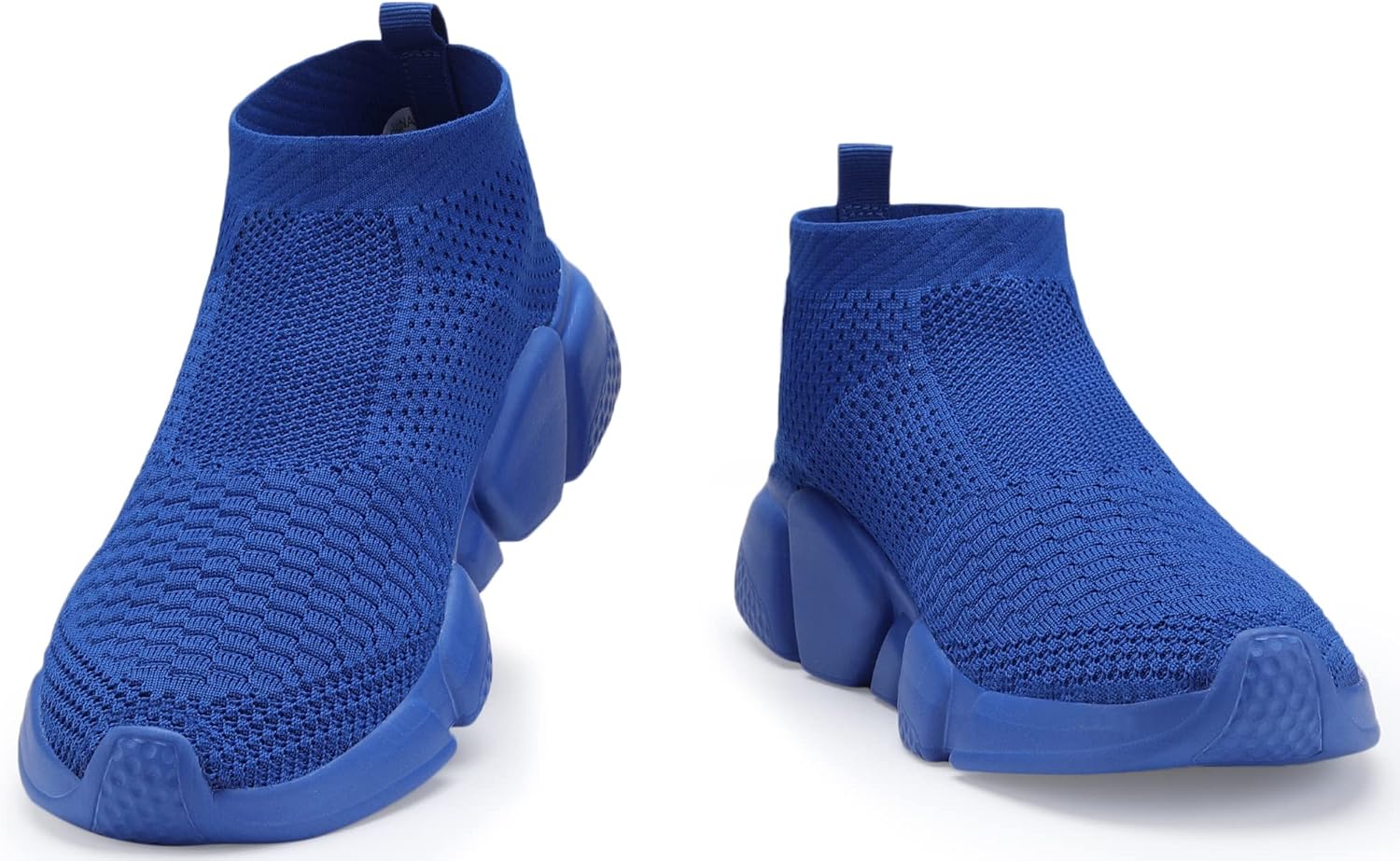 Santiro Mens Walking Shoes Breathable Knit Slip On Sneakers Lightweight Athletic Gym Shoes - Image 2