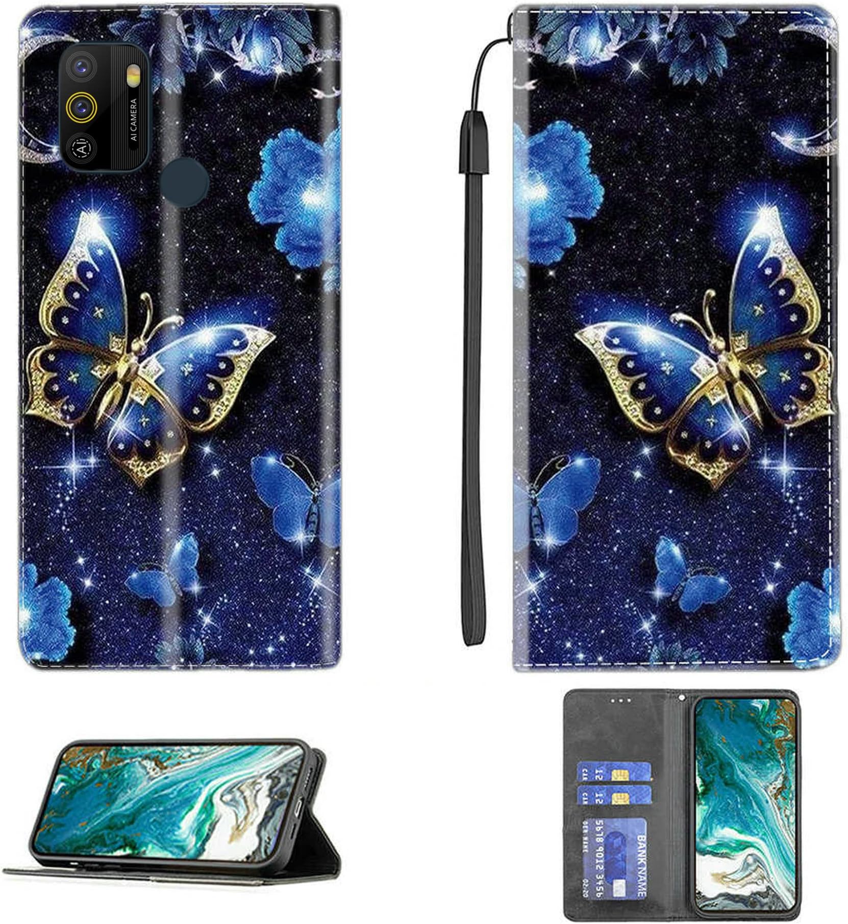 Aroepurt Case for logicom Solar Case Compatible with logicom Solar Phone Case Cover PU Leather Kickstand Magnetic Wallet Case CPT16