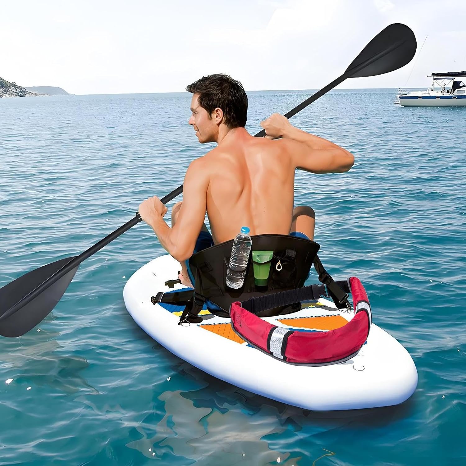 Inflatable Adjustable Flotation Belt - Water Lifesaving Tool for Boating Fishing Snorkeling | Dock Wakeboard Pool Travel Beach Offshore Paddle Survival Belt, Comfortable Personal Floatation Device