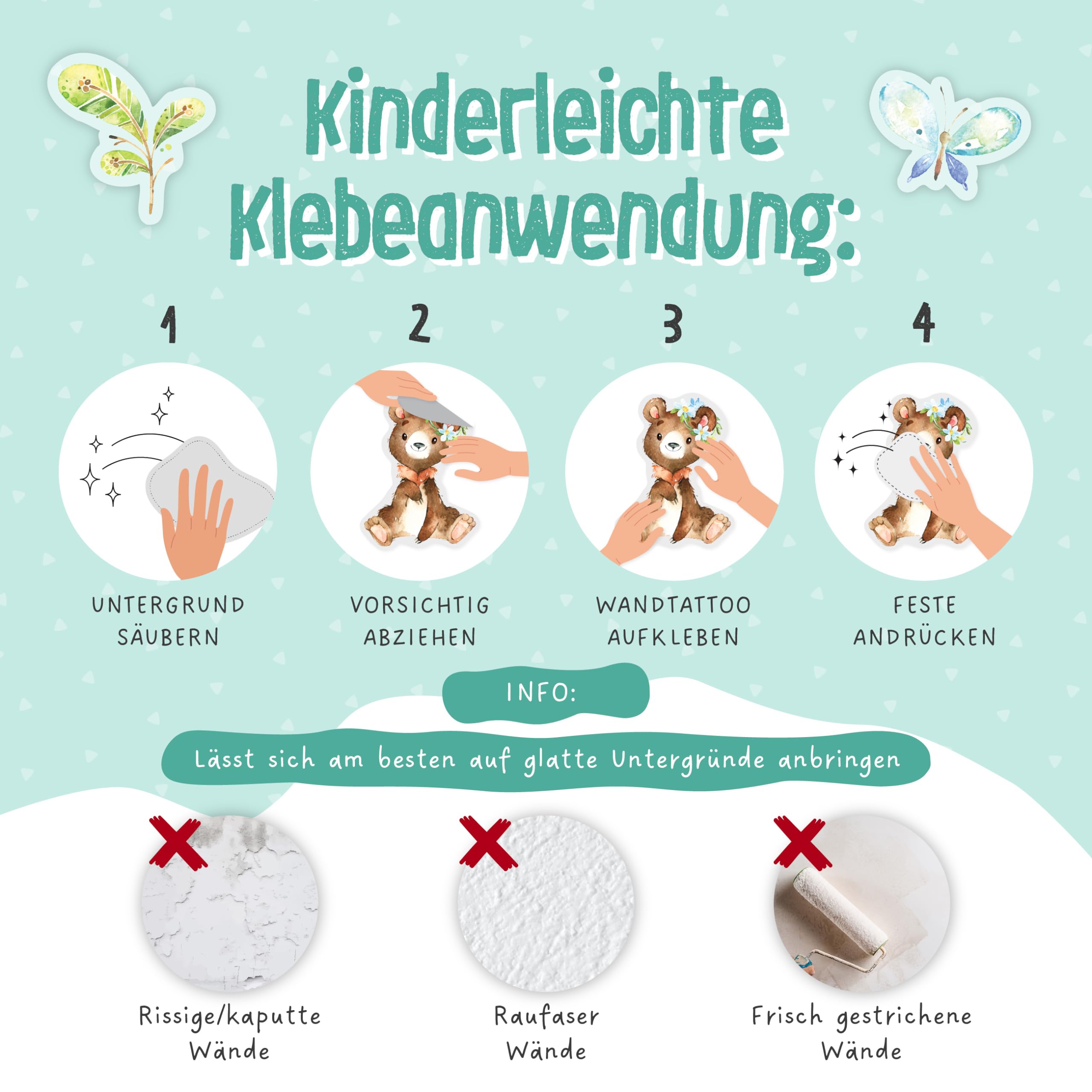 Papierdrachen Wall Tattoos, 8 Sheets of Wall Stickers for Children, Children's Room Decoration, Wall Decoration - Image 4