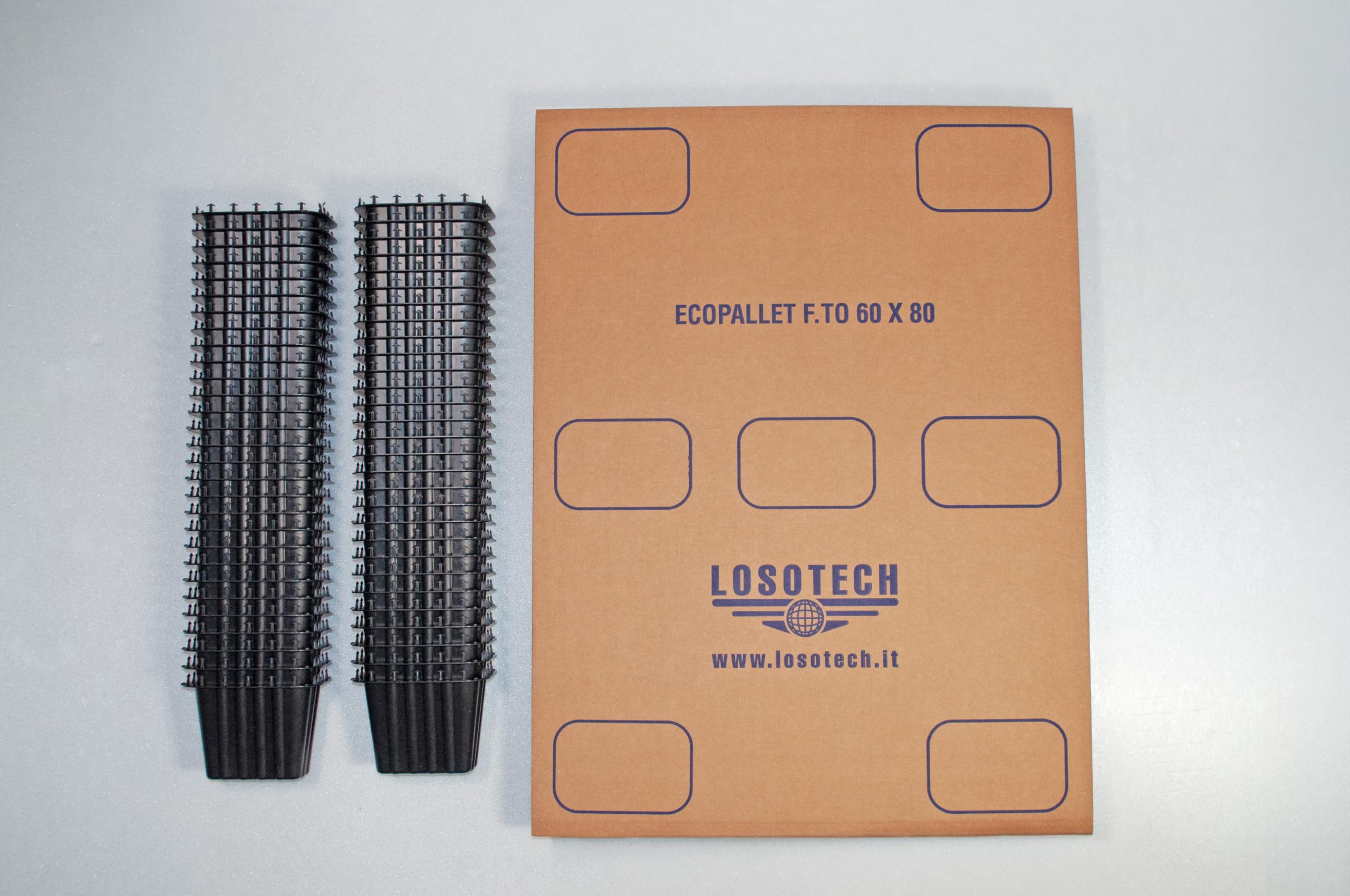 ECOPALLET Losotech, f.to 60 x 80 cm, confezione da 𝟏𝟎 𝐏𝐄𝐙𝐙𝐈 da assemblare