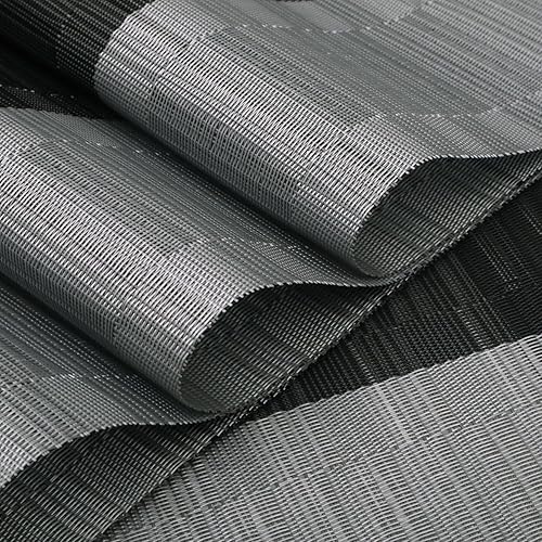 Miniatura 7 de Vinjiasin Juego de 6 manteles individuales de tejido de vinilo, color marrón degradado, manteles individuales para cocina, comedor, para interiores