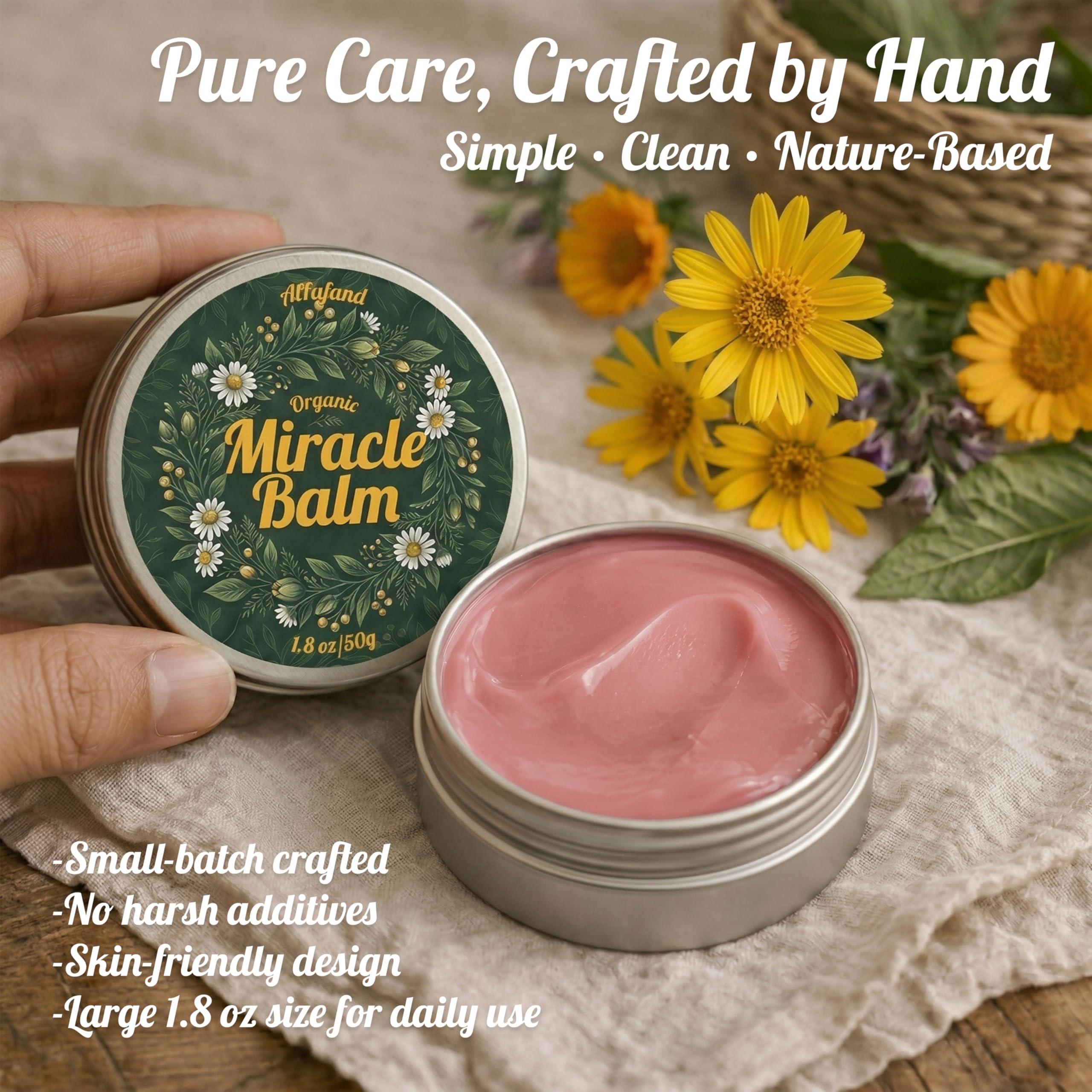 Miracle Balm Botanical Moisturizer for Dry Skin, Green