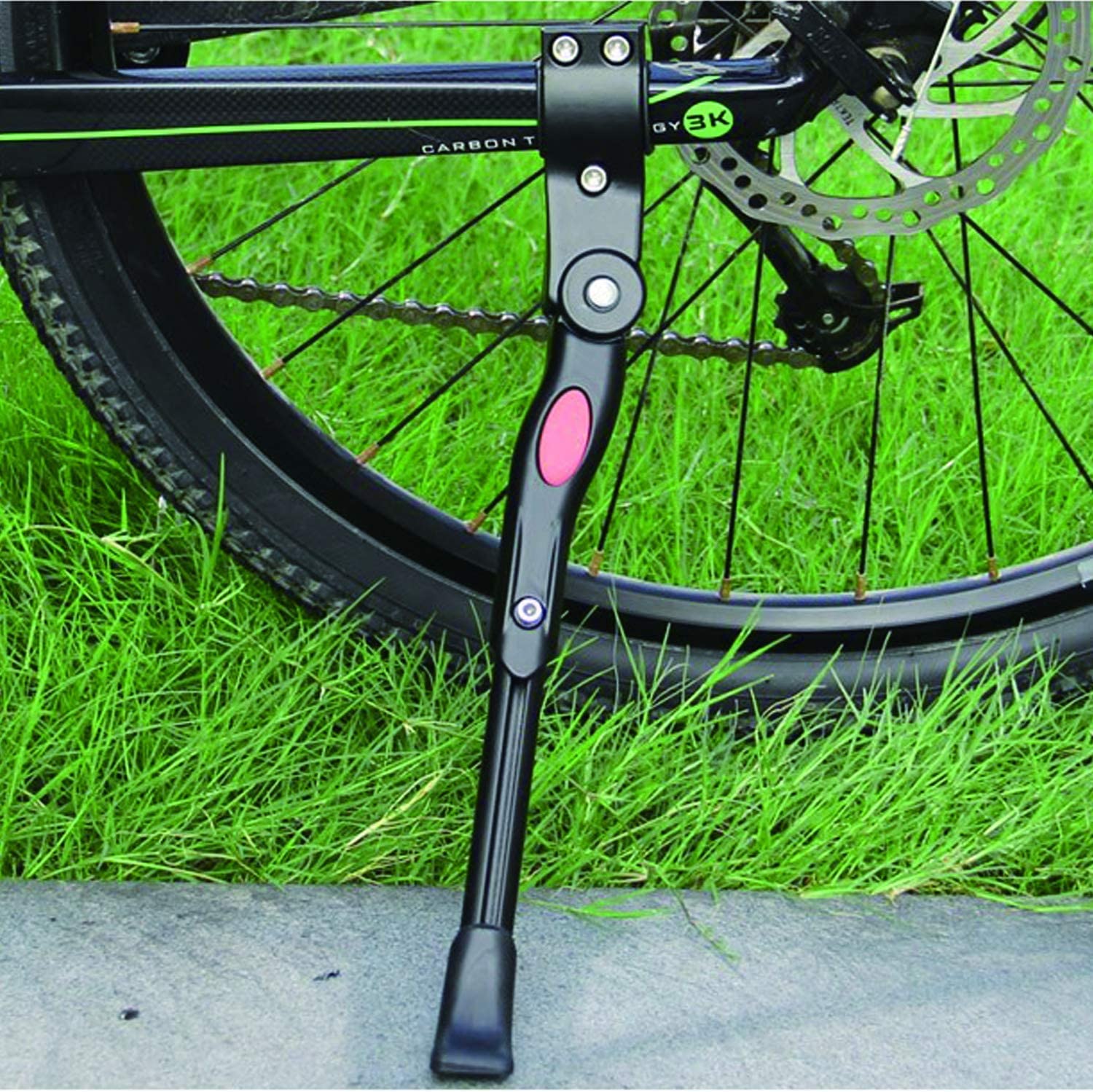 UDee Bicycle Kickstand Adjustable, Bicycle Side Kickstand Rear Mount Fit for 22" 24" 26" 28" 3