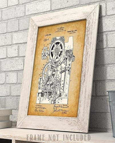 Miniatura 4 de Printing Press Patent Print - Classic Home Office Decor, Printing Shop House Wall Art Display, Gifts for Publisher Writers and Journalists, 11x14