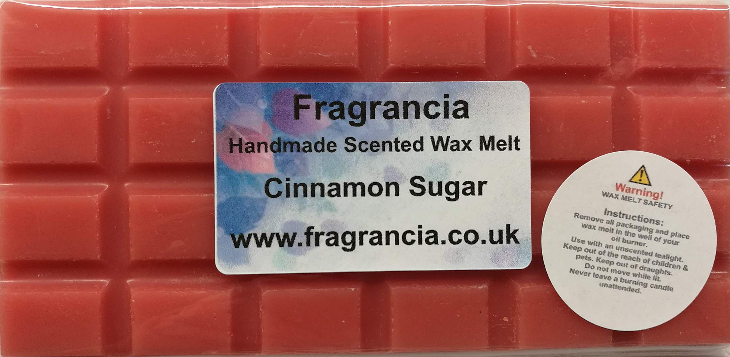Fragrancia A Single Handmade Highly Scented Wax Melt Bar (Fragrances A - M) (Cinnamon Sugar)