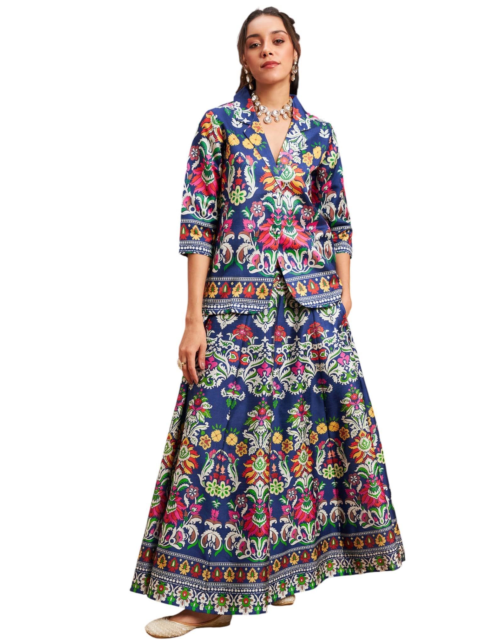 Women Blazer Top with Anarkali Skirt-picture-44