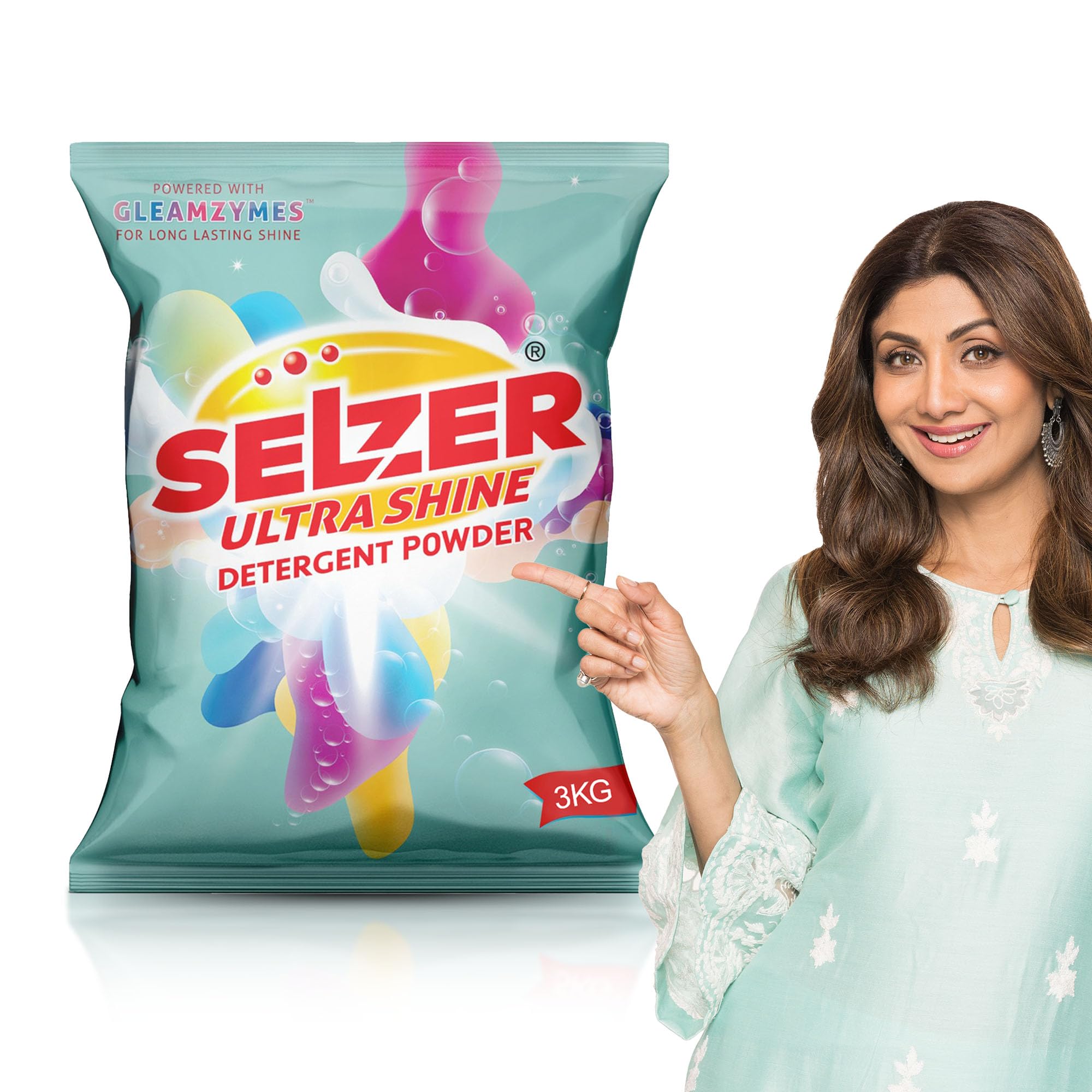 Selzer Ultra Shine Detergent Powder with Gleamzymes – 3kg Pack for