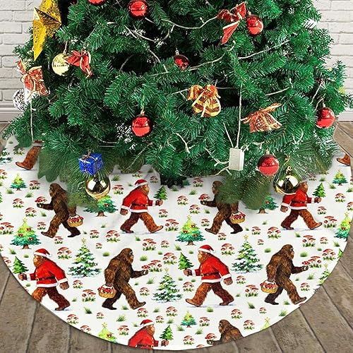 Vista 49 de Cute Gingerbread Candy Christmas Tree Skirt 30 Inches Pink Santa Tree Skirts Farmhouse Xmas Tree Mat Ornaments Decorations