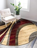 Vista 16 de Unique Loom Barista Collection - Alfombra Ngada (2 pies 2 pulgadas x 3 pies 1 pulgada, Rectangular, Beige/Rojo)