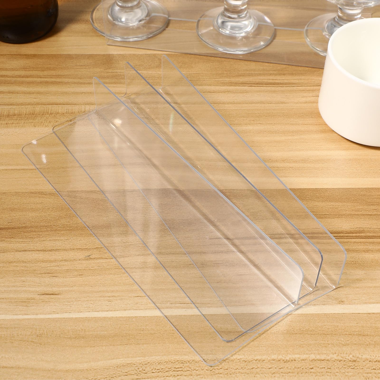 20 Stück Warentrenner aus Transparentem Kunststoff L förmige Regalteiler für Supermarkt Regale und Küchenschränke Frei Platzierbare und Sichere Waren Regal Trenner
