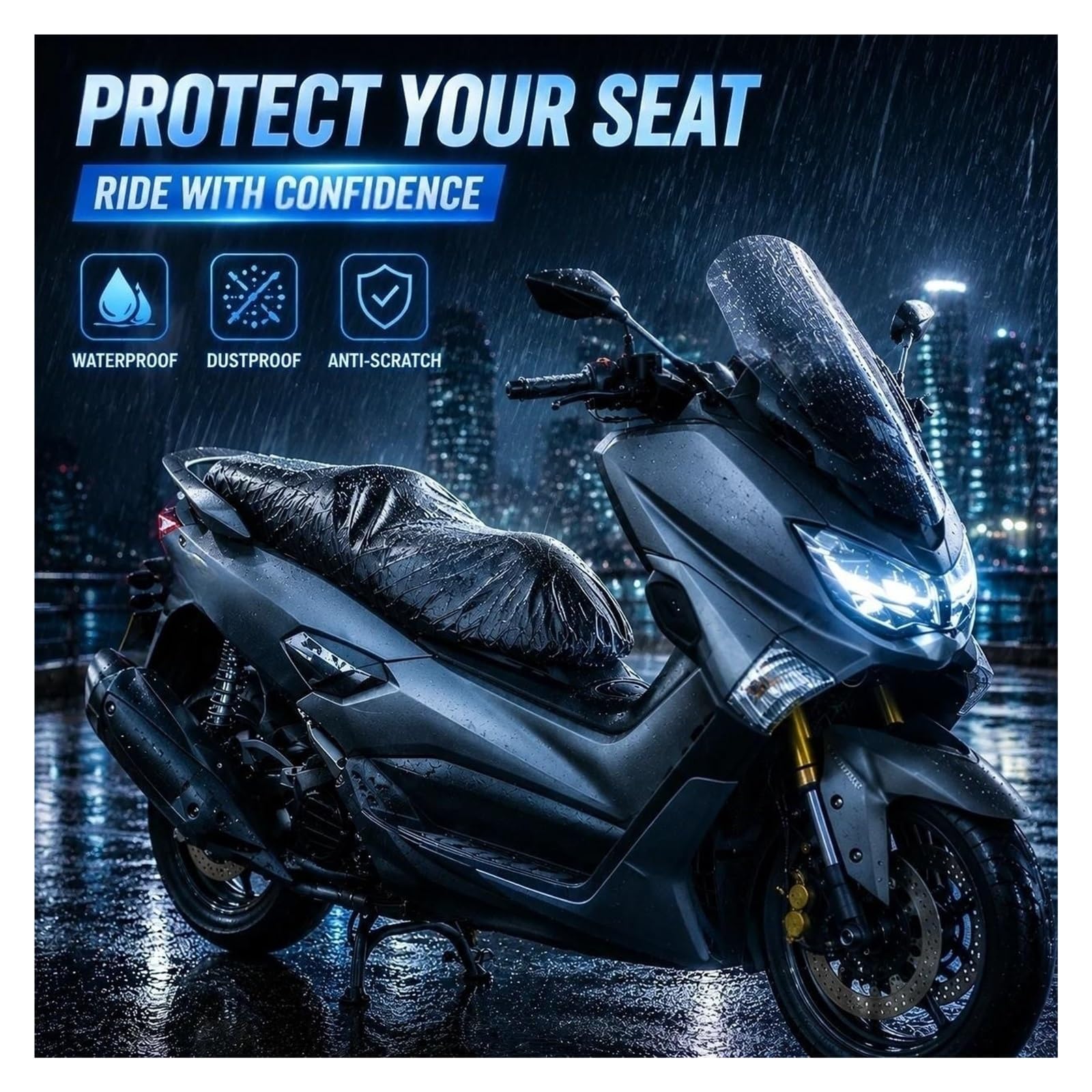 Coprisella Per YAM&AHA Tricity 300 125 155 Coprisedile Moto