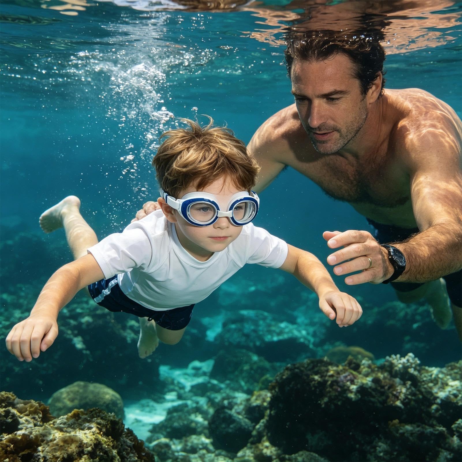 Gafas de natación para niños y niñas, ajustables, transparentes, protección ocular, para niños de 3 a 12 años, competición deportiva, playa, piscina, parque acuático