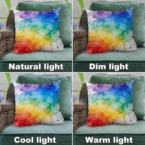 Miniatura 7 de Shrahala Beige Mandala Chakra Outdoor Throw Pillow Cover, Mandala Square Indoor Pillows Water Resistant Linen for Bedroom Living Room Set of 2 (16 X