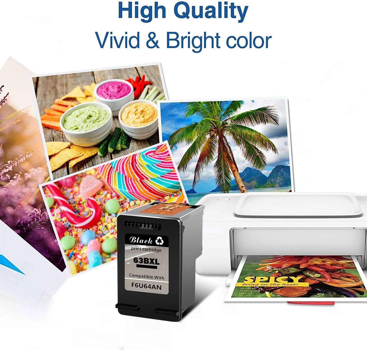 Weekly Top Sale GREENCYCLE Remanufactured High Yield Ink Cartridge Replacement for HP 63 63XL F6U64AN Compatible with Envy 4520 4516 Officejet 4650 3830 3831 4655 Deskjet 3630 3632 3633 3636 Printer (Black, 2 Pack) One-Day Sale: Up to 60% Off GREENCYCLE Remanufactured High Yield Ink Cartridge Replacement for HP 63 63XL F6U64AN Compatible with Envy 4520 4516 Officejet 4650 3830 3831 4655 Deskjet 3630 3632 3633 3636 Printer (Black, 2 Pack)