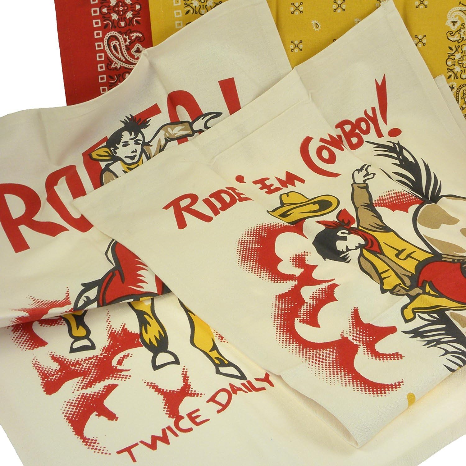 Ride Em Cowboy and Bandana Dish Towel Set By Moda Home