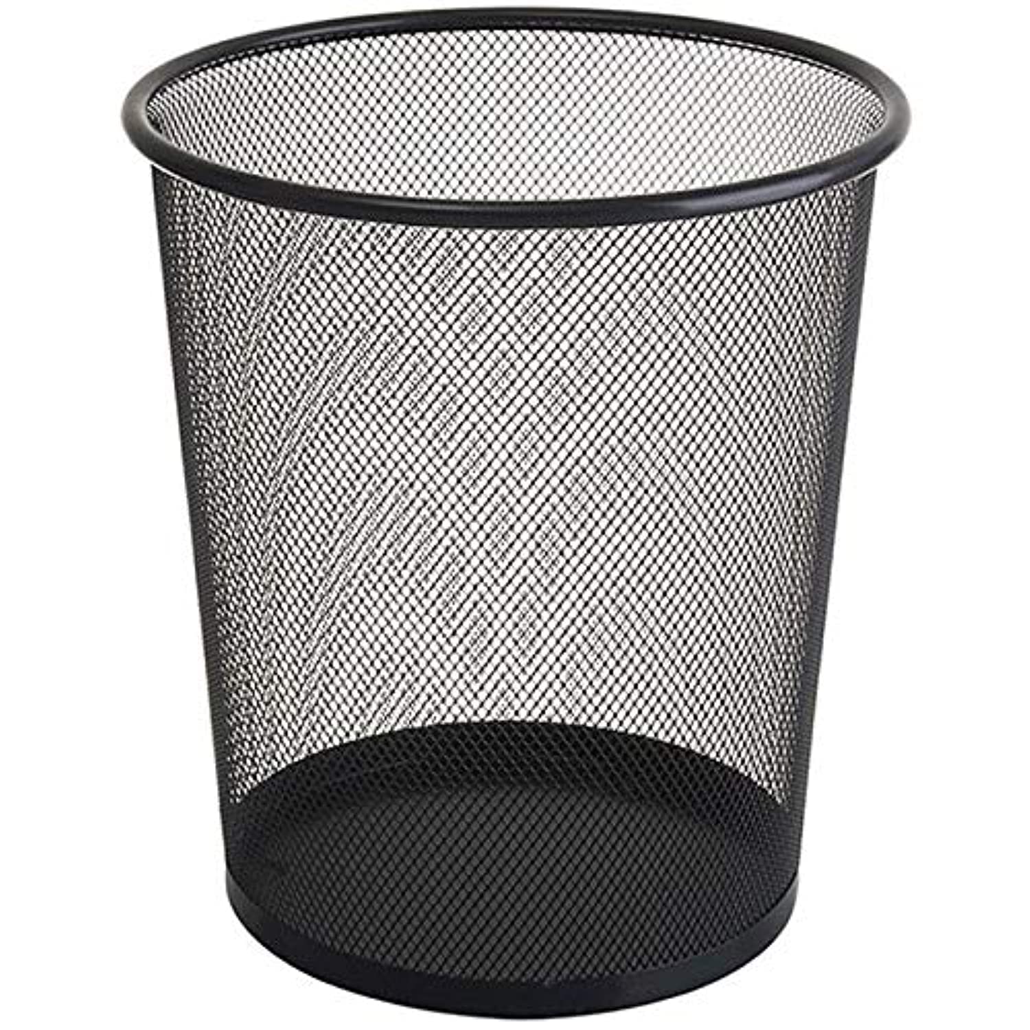 grace Metal Dust Bin Office Waster Paper Basket - Black
