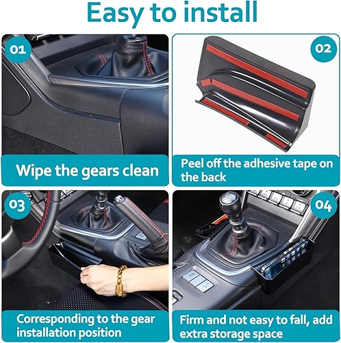 Miniatura 6 de CHEAYAR Caja de almacenamiento lateral de control central compatible con Subaru BRZ 2022 2023 2024, Toyota 86 2022 2023 2024, bandeja organizadora