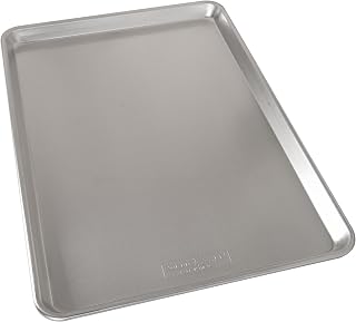 Nordic Ware XL Extra Large Baking Sheet Pan 21x15 Inch Natural Aluminum Big Sheet with Warp-Proof Steel Rim, USA Made