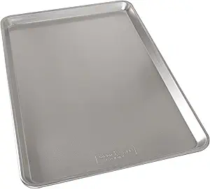 Nordic Ware Extra Large Baking Sheet, 21 x 15 inches, XL Big sheet pan Natural Uncoated Aluminum, Reinforced Steel Rim Prevents Warping, 1pk Big Sheet