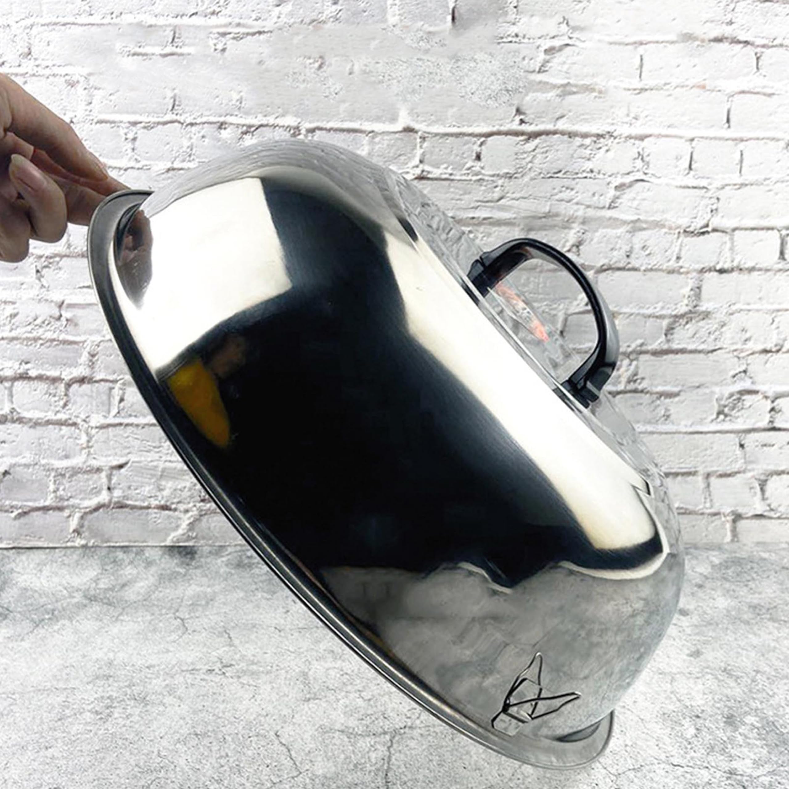 Coperchio di pentola in acciaio inossidabile Qanyegn, coperchio di cottura a vapore a vapore in acciaio inossidabile, coperchio cupola cottura a vapore per cucina in acciaio (40 cm)