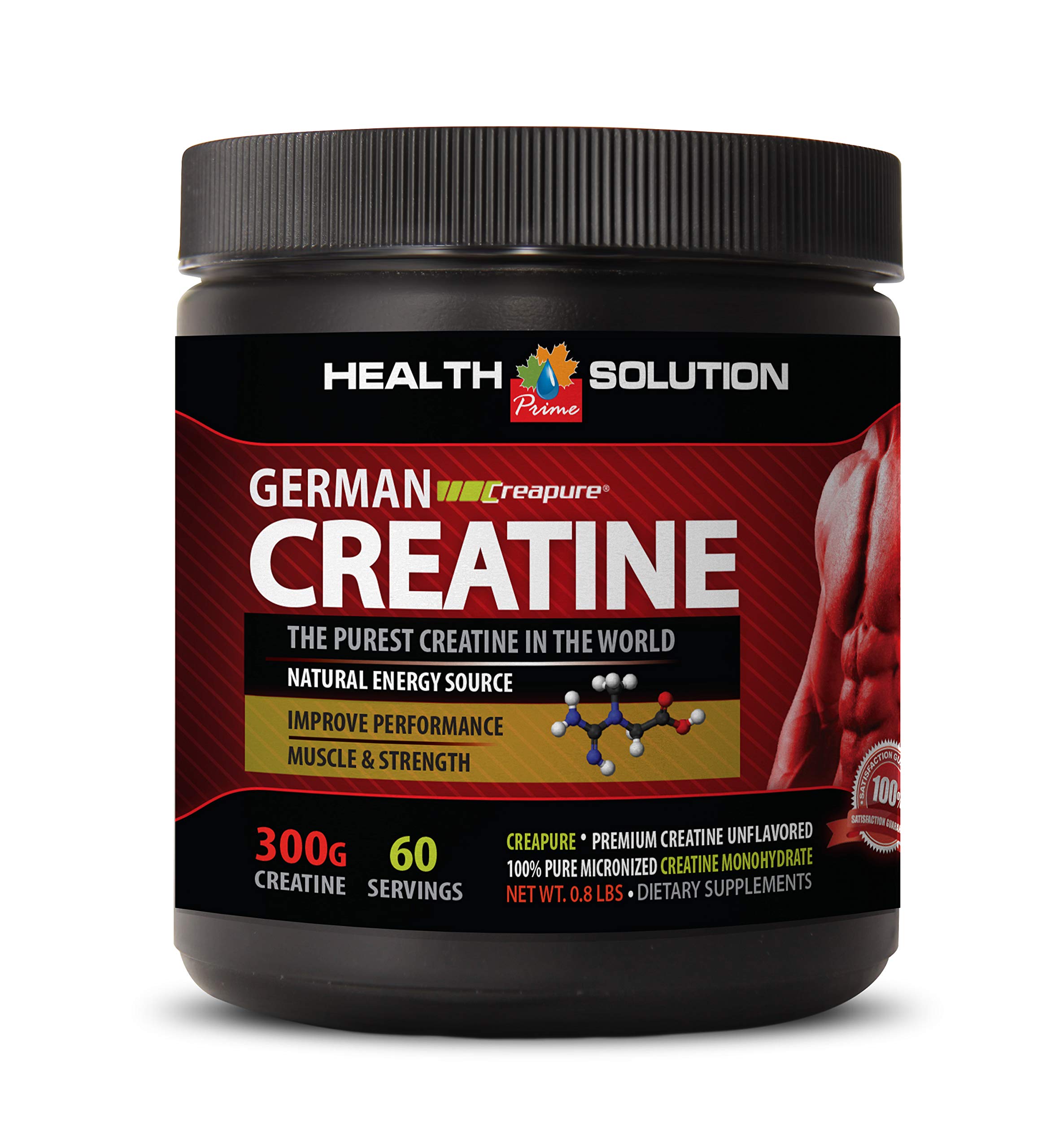 pre Workout Booster for Men - German CREATINE CREAPURE - Dietary Supplement - Creatine German - 1 Can 300 Grams (60 Servings)