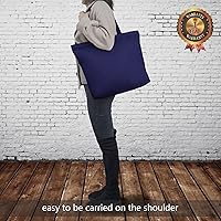 Vista 4 de TOPDesign - Paquete de 2 bolsas de lona con cierre magnético, bolsas de compras reutilizables, haz tus propios diseños creativos