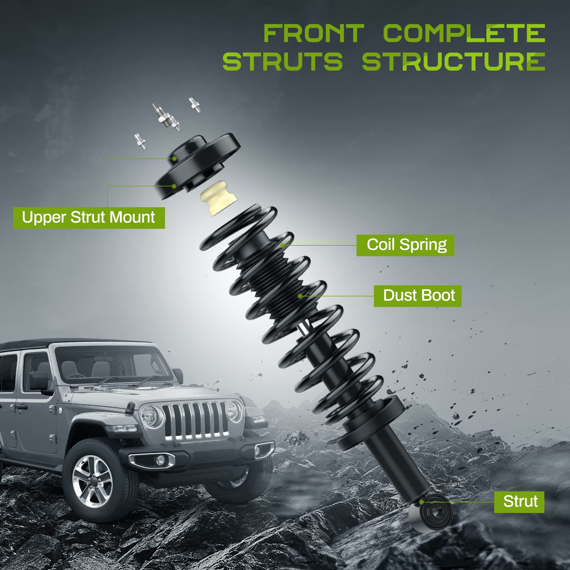 AUTOSAVER88 Front Complete Quick Struts Compatible with Ford F150 2009 ...