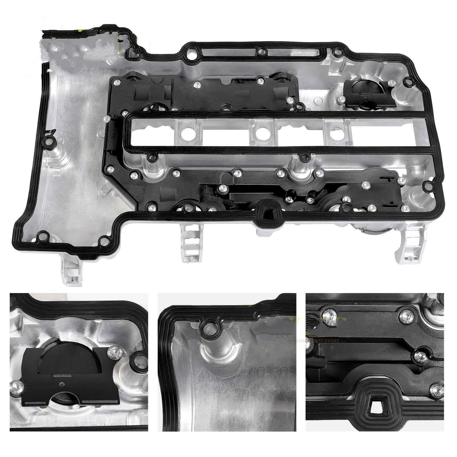 Coperchio Valvola Motore Coperchio E Guarnizione Della Valvola Del Motore In Alluminio Per Il Periodo 2013-2020 Per Buick Per Encore 1.4L Bulloni Guarnizioni 25198498 25198874 Punterie Valvola Motore