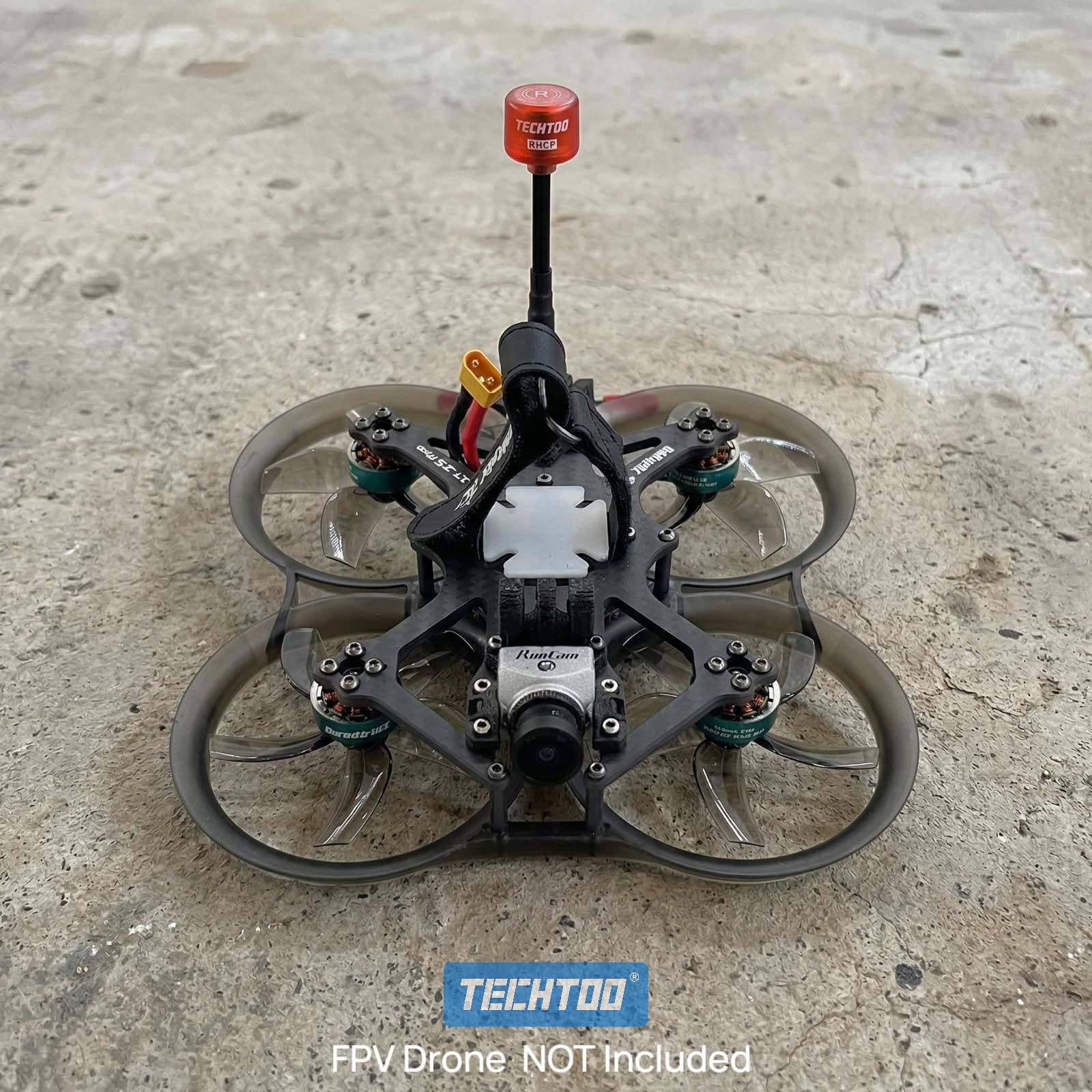TECHTOO FPV-Antenne, Renn-Drohnen-Antenne, 5,8 G, 2,3 dBi, RHCP-Antenne, RP-SMA-Anschluss für RC-Drohne, Fatshark-Brille, FPV, Quadcopeter, Multicopter TX/RX (Rot, 1 Stück)