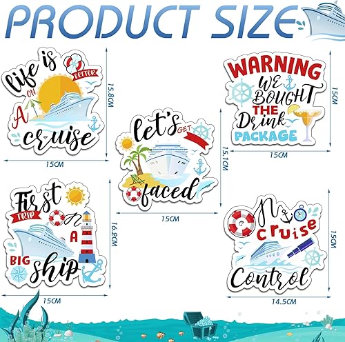 Miniatura 3 de Geiserailie 5 piezas de decoración magnética para puerta de crucero, imanes grandes para puerta de crucero, imanes de pared de yate, decoración