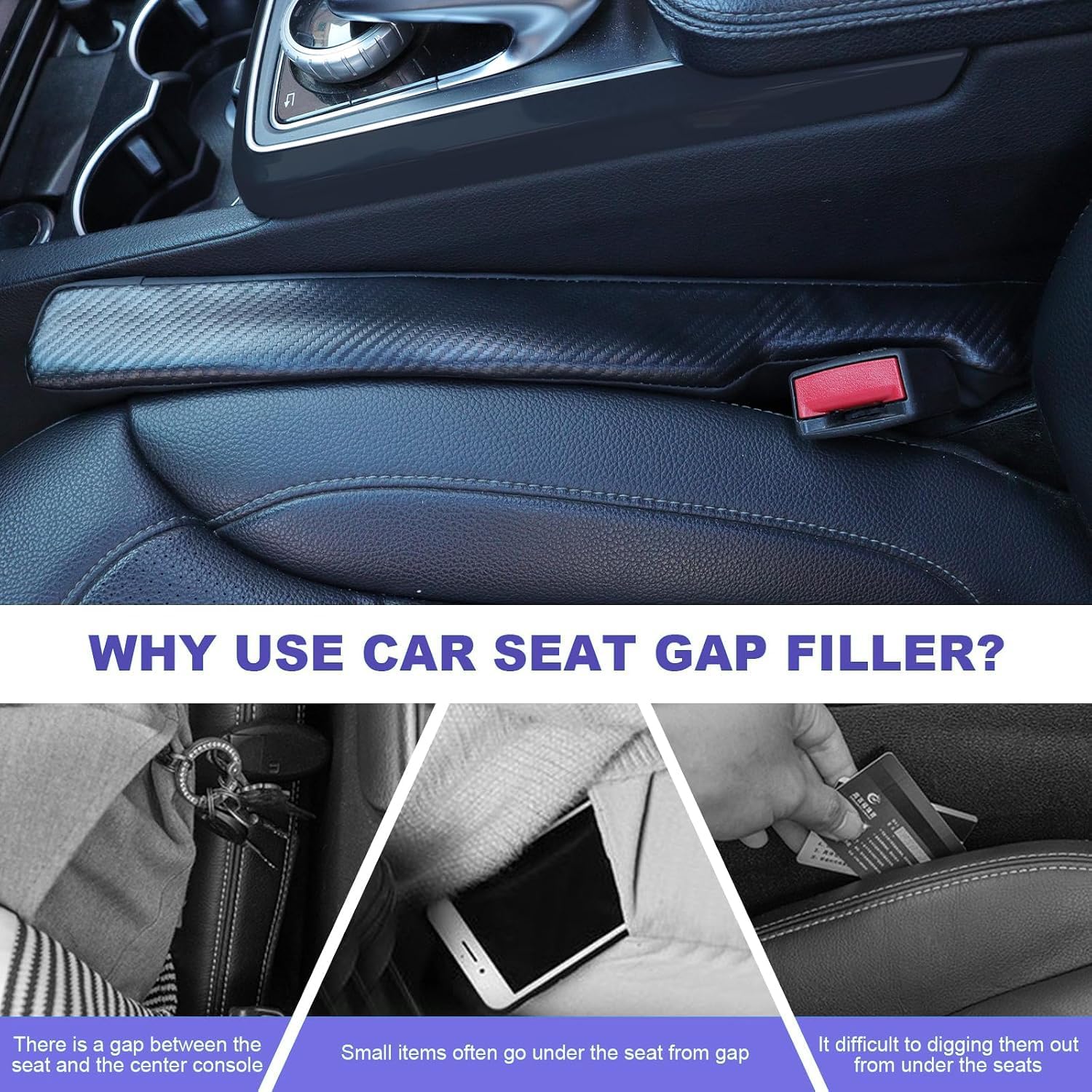 2 PCS Car Seat Gap Filler for Honda Pilot 2025-2026 image 4
