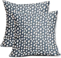 Vista 50 de Fundas de almohada marrón y blancas de 18 x 18 pulgadas, juego de 2 almohadas boho grises con lunares, fundas de almohada modernas estampadas
