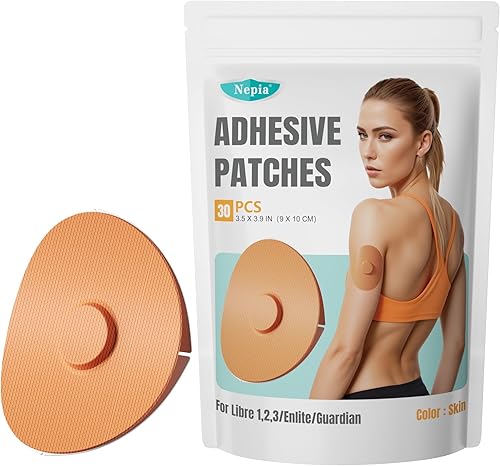 Freestyle 30 unidades, parche impermeable CGM perfecto para Libre 1,2,3EnliteGuardian con tela no tejida en el centro, papel precortado fácil de