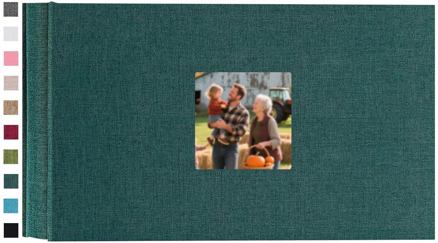 Ponping Small Photo Album 6x4 100 Photos Linen Cover Picture Photo Book for Family Wedding Anniversary Baby Vacation