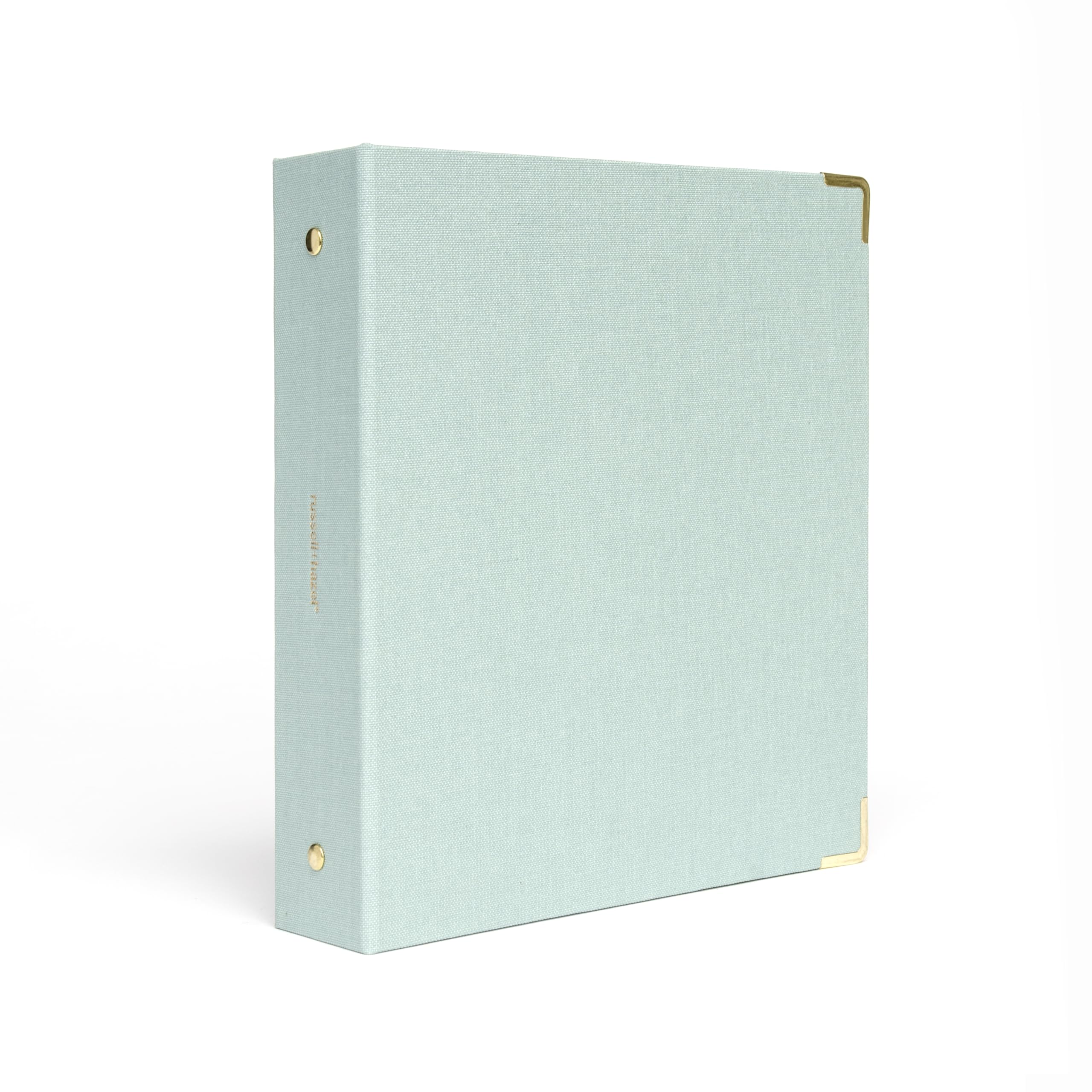 russell+hazel Patent Mini 3 Ring Binder, Dew, 7” by 9”